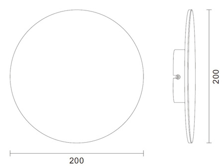 Lampa ścienna NYX 20 cm - LED okrągła, metalowa, biała