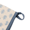 Fleur Floral Stamp Double Oven Glove Blue
