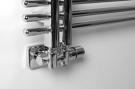 TWIN COMBI zestaw przyłączeniowy zespolony termostatyczny, prawy, chrom