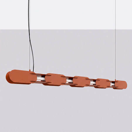 Lampa wisząca CHAIN 158 ochra czerwona LED 3000K