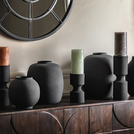 Zia Vase Black 335mm Set of 2