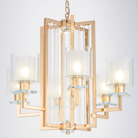 NOWOCZESNA LAMPA WISZĄCA ZŁOTA MANHATTAN W6