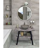 TWIGA konsola pod umywalkę 80x72x50 cm, czarny mat/Cement