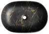 CALEO umywalka ceramiczna nablatowa, 60x42cm, marmur portoro