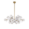 Lampa wisząca CHIC-6, 90 cm - biało złota nowoczesna lampa do salonu