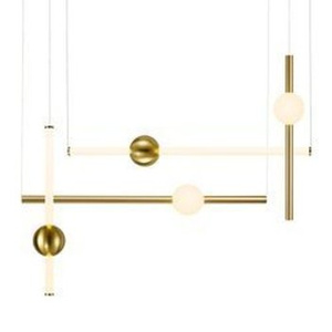Lampa wisząca O-LINE L-4 - LED, 110 cm, mosiądz