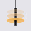 Lampa wisząca PELTA 1 czarna/żółta