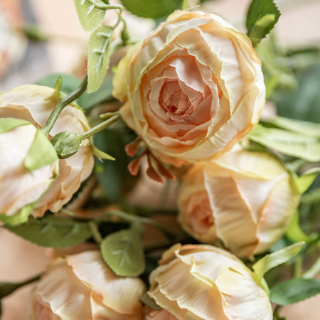 Faux Stem Vintage Rose White 540mm (6pk)