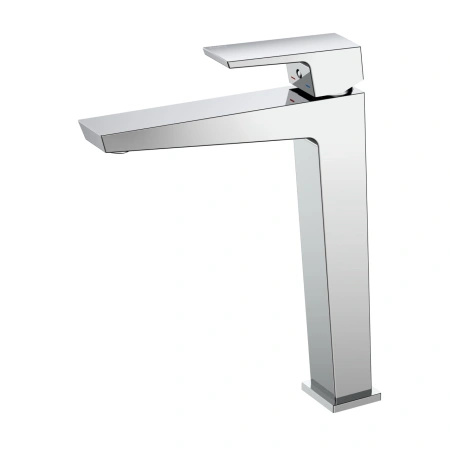 Bateria umywalkowa stojąca wysoka - nablatowa, chrom