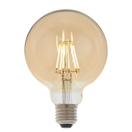 E27 LED Filament Globe 135x95mm Amber 6W