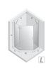 Kabina NESTA LIGHT GOLD 1D pięciokątna L 80x80x200 czyste 6mm Active Shield 2.0