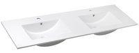 SLIM Podwójna umywalka meblowa, 150x46cm, biały