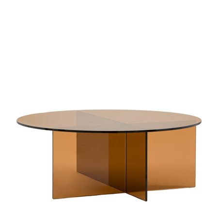 Parioli Glass Coffee Table Bronze 900x900x325mm