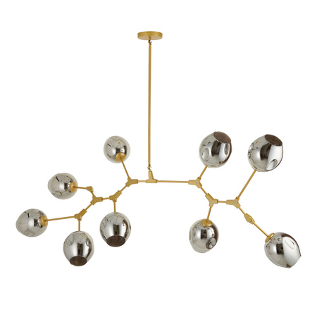 Lampa wisząca MODERN ORCHID-9 złoto szara 150 cm