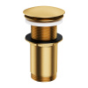 korek klik-klak do umywalki bez przelewu, złoty szczotkowany