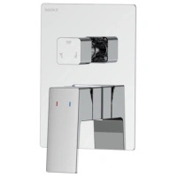 Bateria prysznicowo wannowa podtynkowa trzyfunkcyjna, chrom