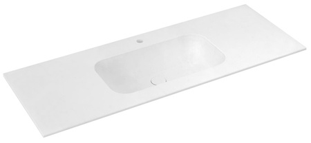 ARUBA umywalka, 130x51,5 cm, Rockstone biały mat