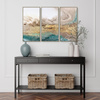 Serene Triptych Framed Canvas 400x30x800mm