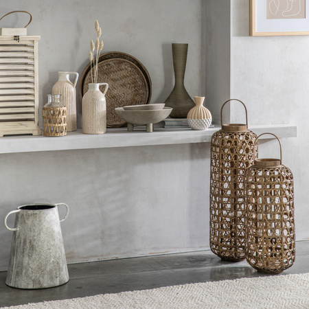 Latarnia Buru, duża, brązowa, 220 x 220 x 660 mm