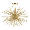 Lampa sufitowa Orta – 6-punktowa, mosiądz, 54 × 54 × 48 cm