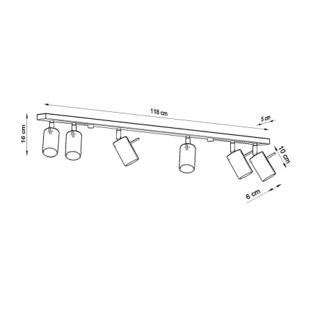 Plafon RING 6L ultramaryna