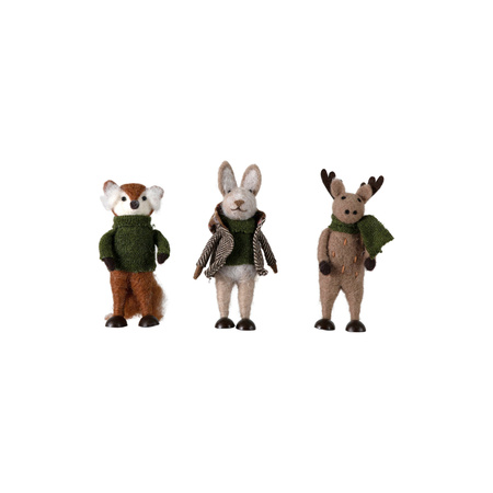 Woodland Trio Decorations (Set of 3) 90x100x155mm