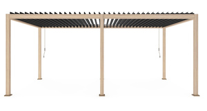 Pergola ogrodowa BIZZOTTO OCEAN 3,6X6 – antracytowy / naturalny