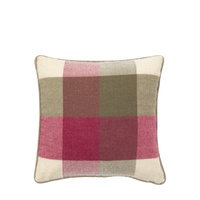 Dursley Check Cush Cranberry&Olive 450x450mm