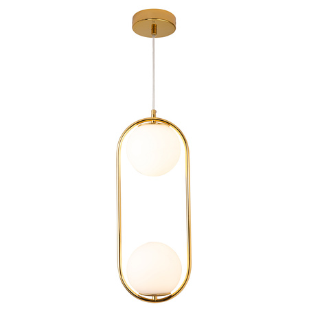 Lampa wisząca COSTA DUO 50 cm - złoty stelaż, dwa klosze