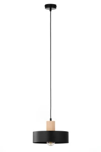 RIF wood 1 M czarny/drewno naturalne