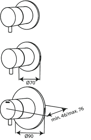 Zestaw termostatyczny + zawory odcinające stal pvd