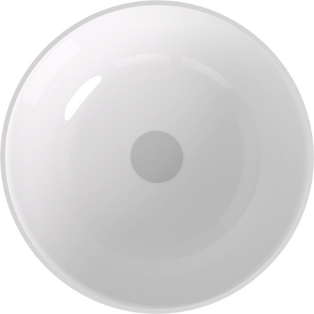 BANERA ROUND umywalka kompozytowa nablatowa, średnica 39cm, biały