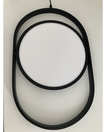 Lampa wisząca ELIPSE L, 65 cm  - LED, czarna nowoczesna