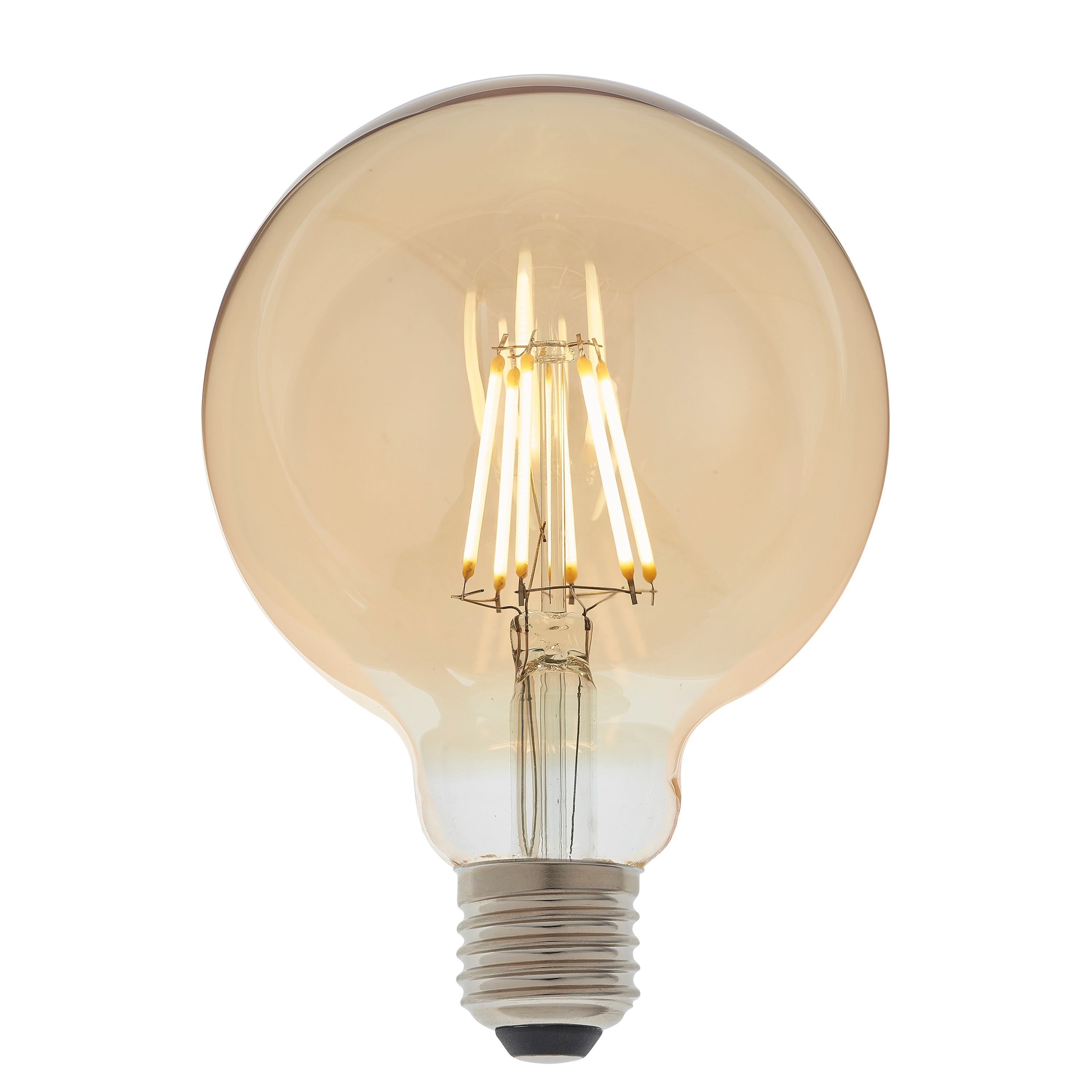 Żarówka LED – bursztynowa, 6W LED E27 ciepła biel, 2500 K, 9,5 × 9,5 × 13,5 cm
