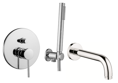 Zestaw wannowy podtynkowy z wylewką L-175mm-Emmevi Rubinetterie/Piper