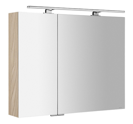 MIRRÓ szafka z lustrem z oświetleniem LED, 90x70x16cm, wiąz Bardini