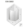 KABINA AVEXA BLACK PIĘCIOKĄTNA L 100x80x200 CZYSTE 6mm ACTIVE SHIELD