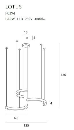 LOTUS P0394 LAMPA WISZĄCA