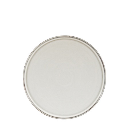 Talerz deserowy Reactive Glaze – jasnoszary, 18 × 18 × 3 cm, zestaw 4 szt.