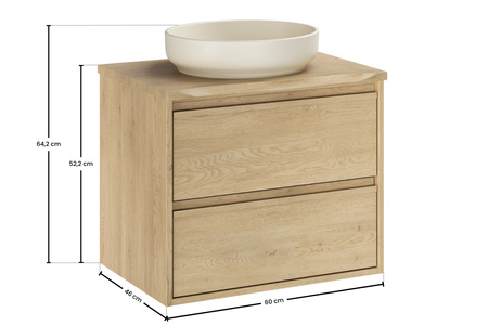 Zestaw meblowy 60cm z blatem i umywalką nablatową River