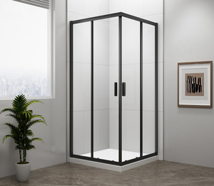 EASY BLACK kabina prysznicowa 800x800mm, szkło czyste