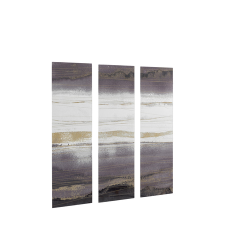 Obraz w ramie „Noir Sands Triptych” – złoty, 28 × 2,3 × 88 cm, zestaw 3 szt.