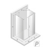 KABINA PRIME PROSTOKĄTNA PRZYŚCIENNA P 100x70x200 CZYSTE 6mm ACTIVE SHIELD