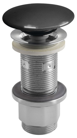 Korek umywalkowy 5/4'', klik-klak, betonowy grzybek, 10-80mm, antracyt półpołysk