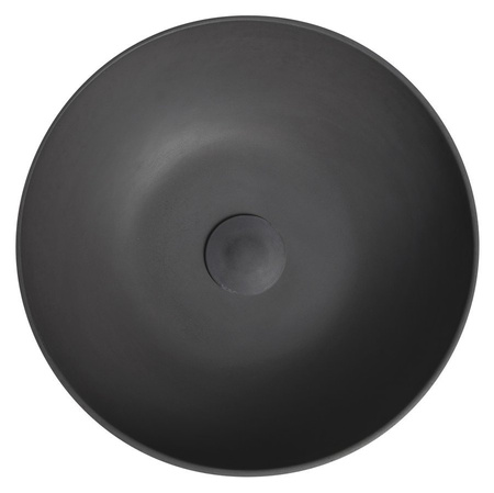 FORMIGO umywalka betonowa nablatowa, średnica 39cm, antracyt mat