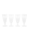 Swirl Flute Glass Clear (4pk) 72x72x165mm