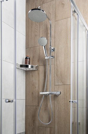 LIGA zestaw prysznicowy z baterią termostatyczną, chrom