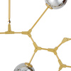 Lampa wisząca MODERN ORCHID-9 złoto szara 150 cm