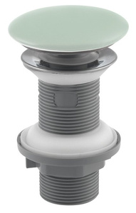 Odpływ umywalkowy 5/4", klik-klak, korek ceramiczny, 20-70mm, miętowa zieleń