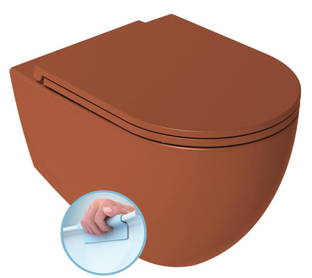 INFINITY miska WC wisząca, Rimless, 36,5x53cm, terracotta